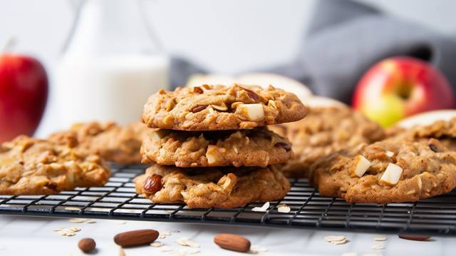 Apple Cinnamon Oatmeal Cookies