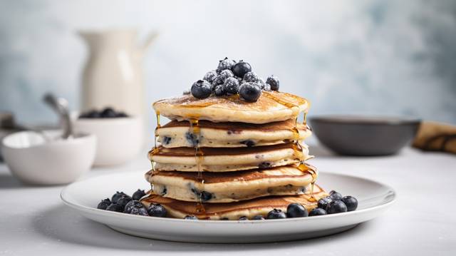 Blueberry Quinoa Pancakes