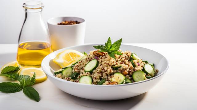 Cucumber and Mint Quinoa Salad