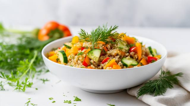 Golden Quinoa Salad with Fresh Herbs and Lime