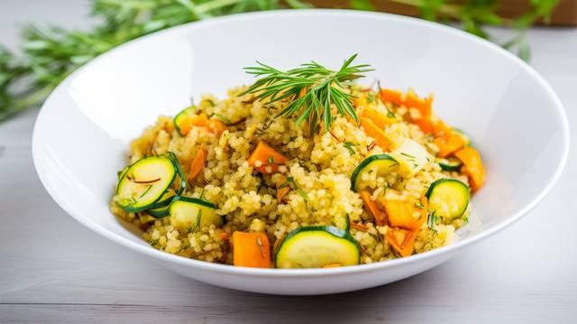 Golden Turmeric Quinoa with Spring Vegetables