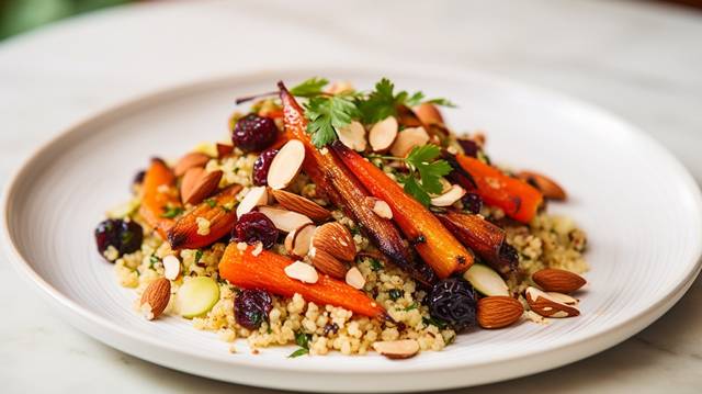 Herb-Infused Quinoa Salad with Roasted Carrots