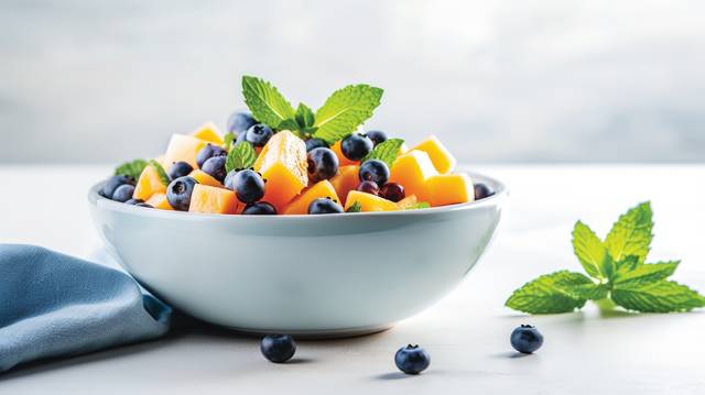 Morning Fresh Fruit Salad with Mint