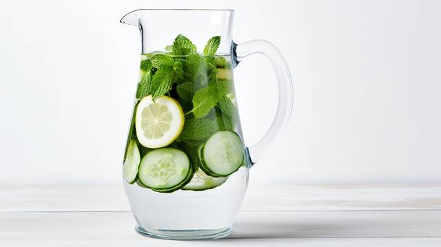 Refreshing Mint and Cucumber Infused Water