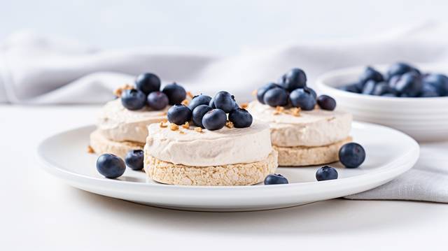 Rice Cake with Almond Butter and Fresh Blueberries