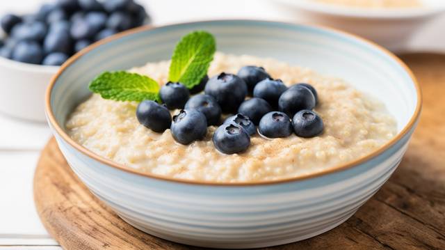 Vanilla and Blueberry Quinoa Porridge