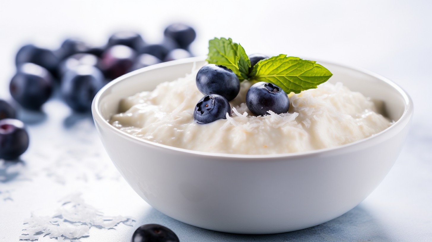 Blueberry and Coconut Rice Pudding