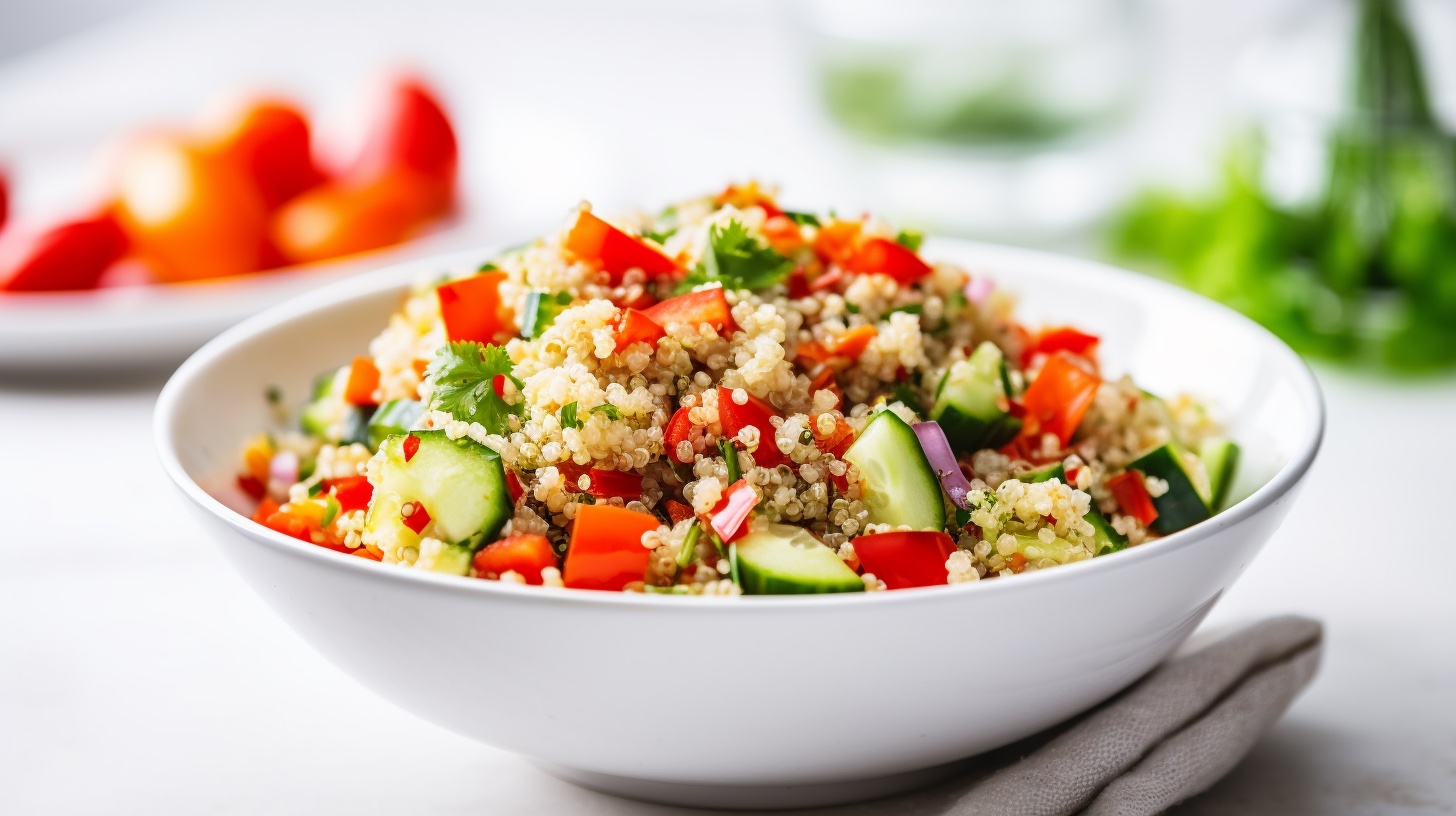 Colorful Quinoa Salad with Lemon-Olive Oil Dressing