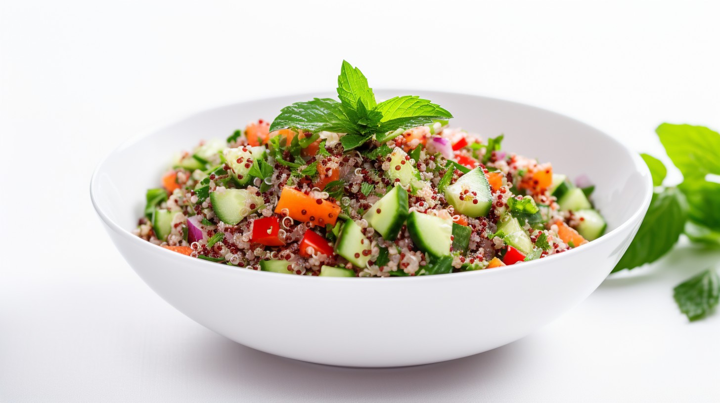 Golden Quinoa Salad with Fresh Mint and Lemon