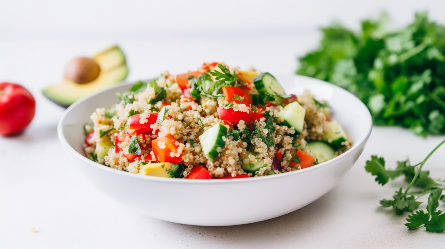 Quinoa and Fresh Veggies Salad