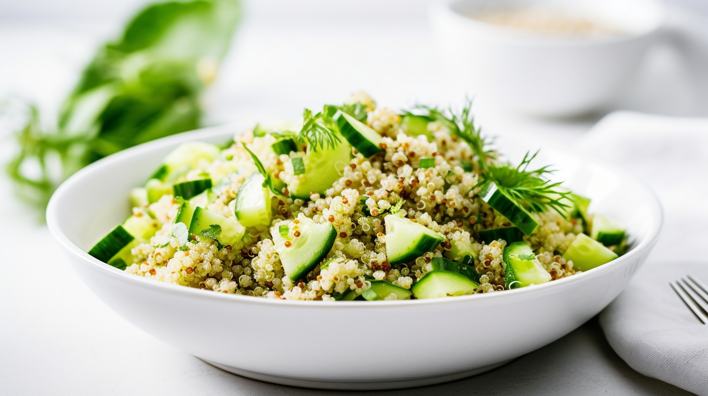 Quinoa Salad with Fresh Cucumber & Zucchini