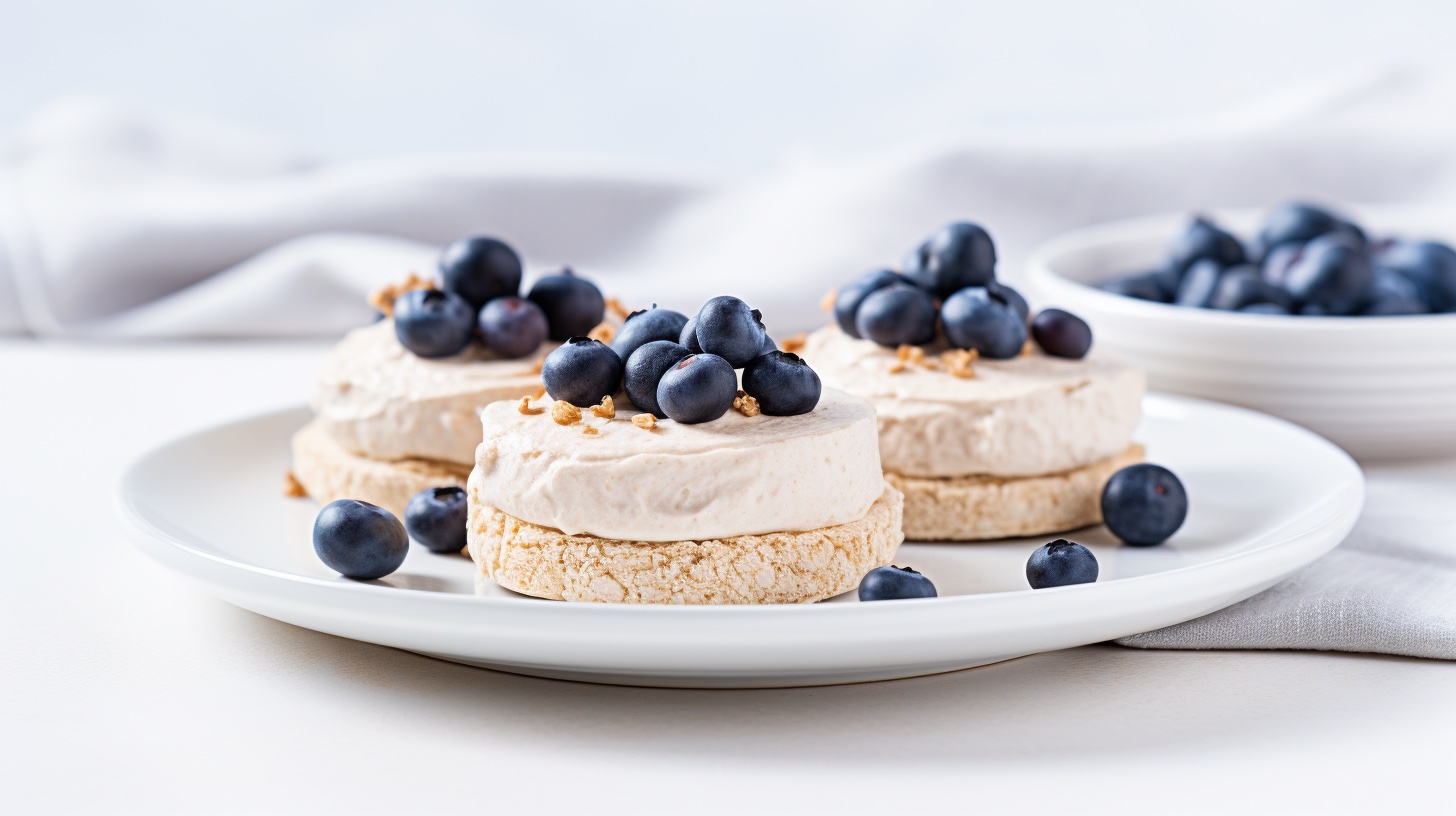 Rice Cake with Almond Butter and Fresh Blueberries