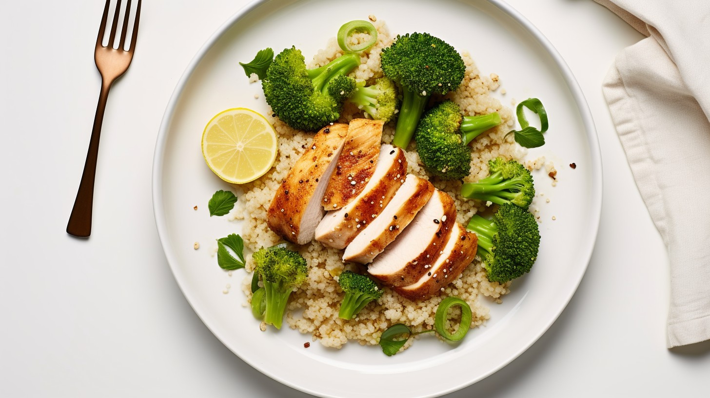 Roasted Chicken Breast with Quinoa & Steamed Broccoli