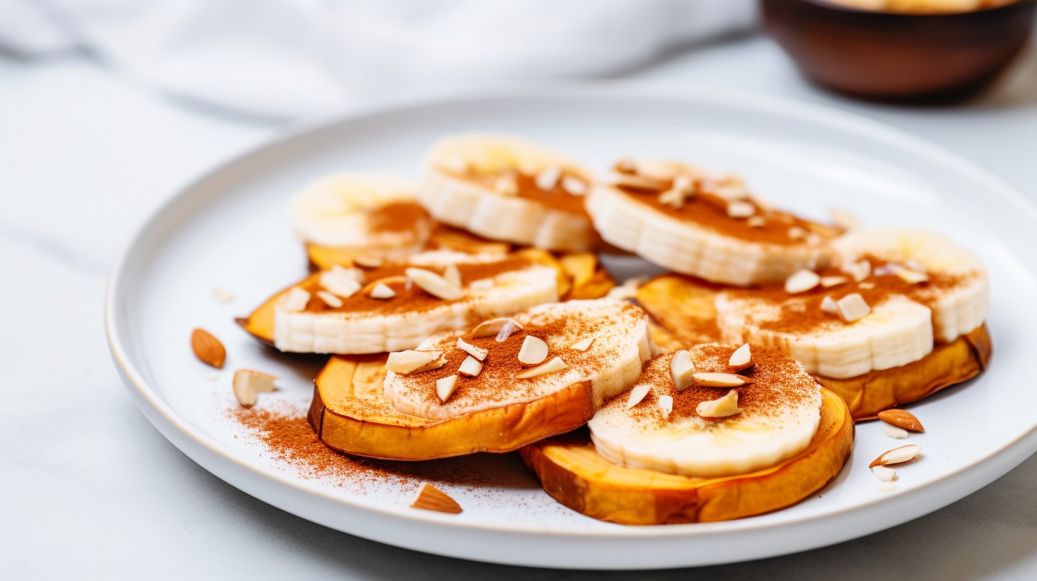 Sweet Potato Bites with Almond Butter and Banana