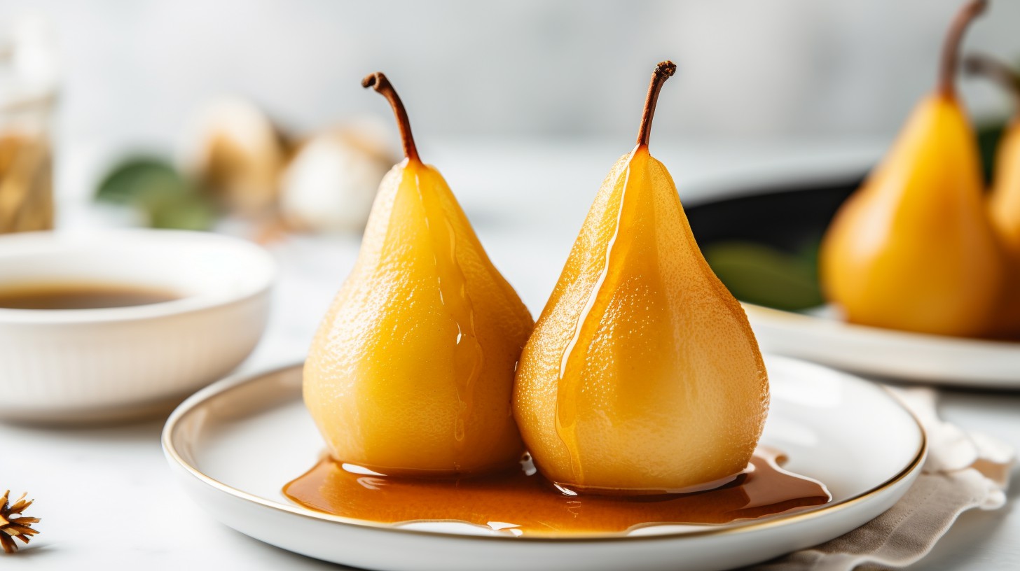 Vanilla Ginger Poached Pears