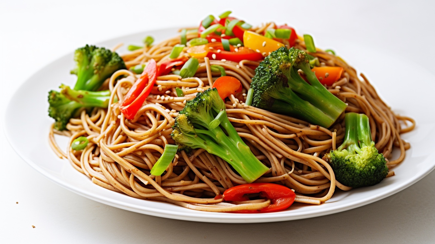 Whole Wheat Spaghetti with Steamed Vegetables